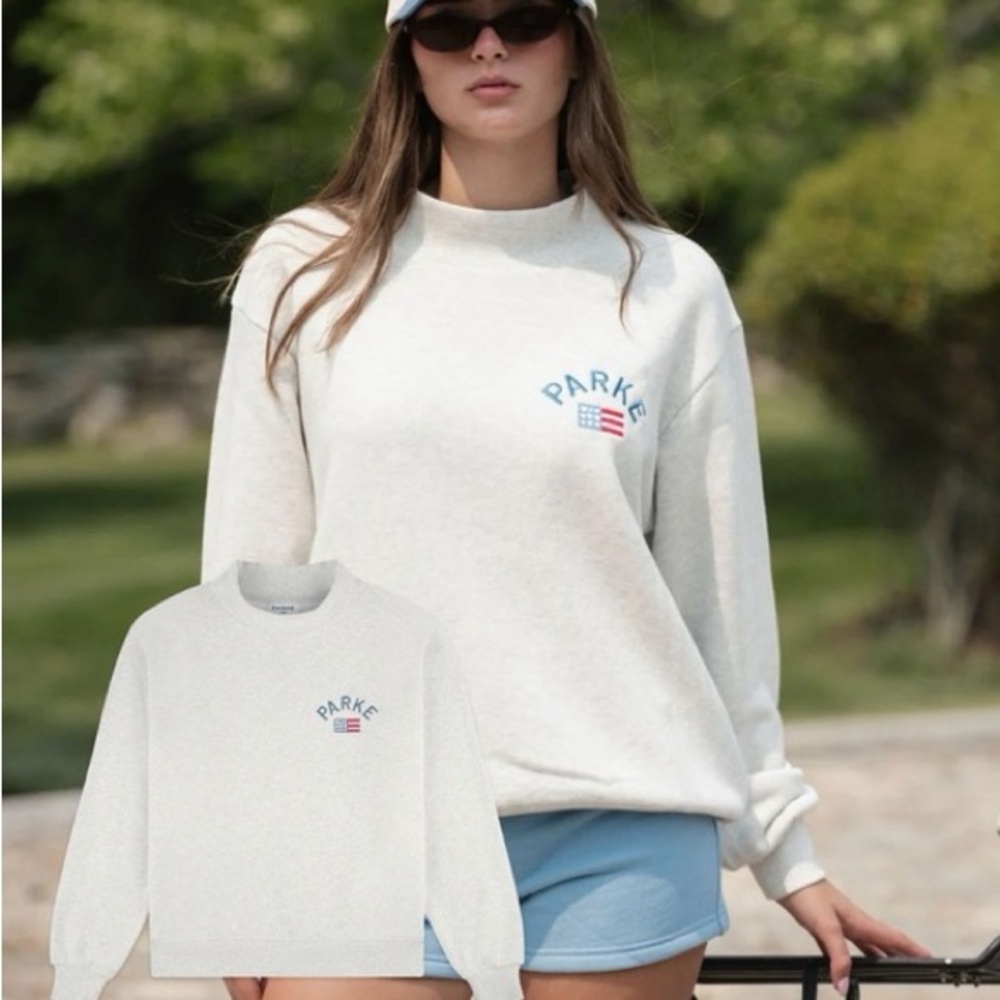Parke Heritage Mockneck American Flag Crew